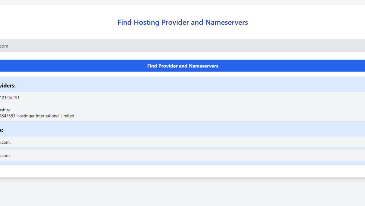 Hosting Checker