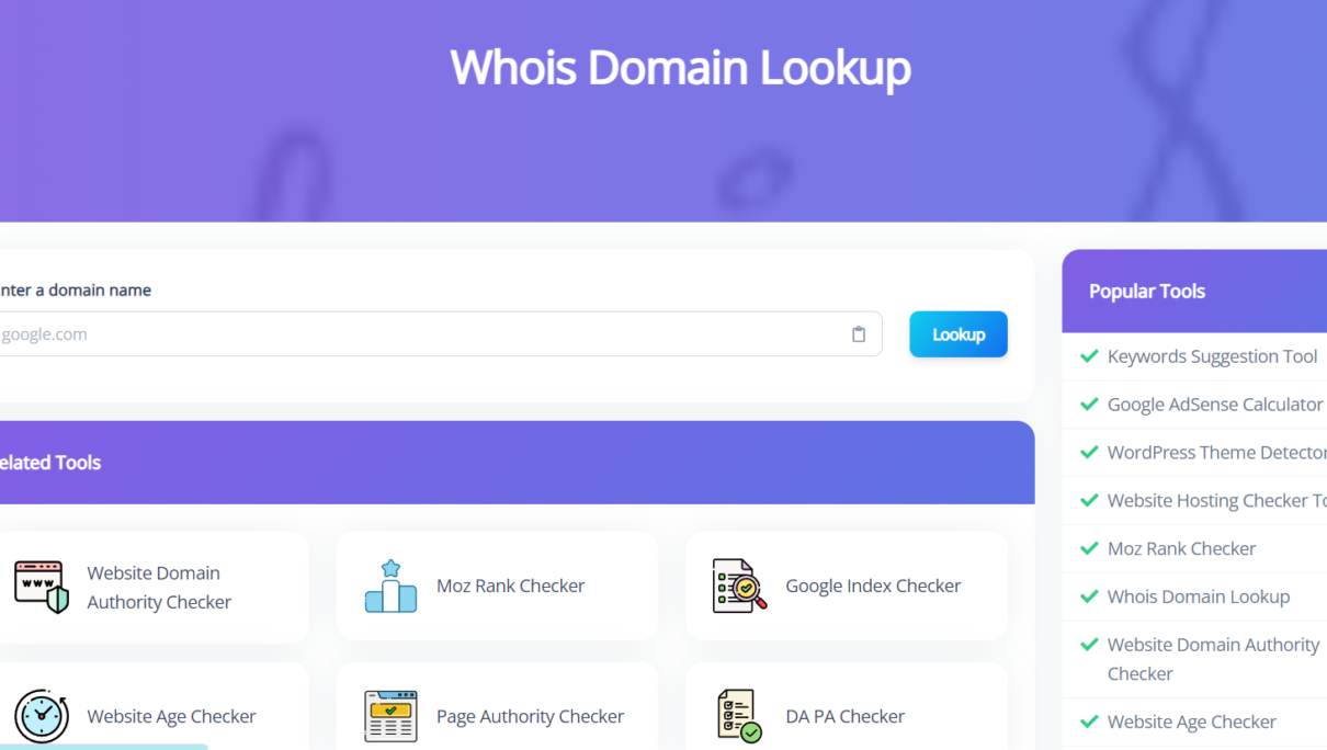 Whois Domain Lookup